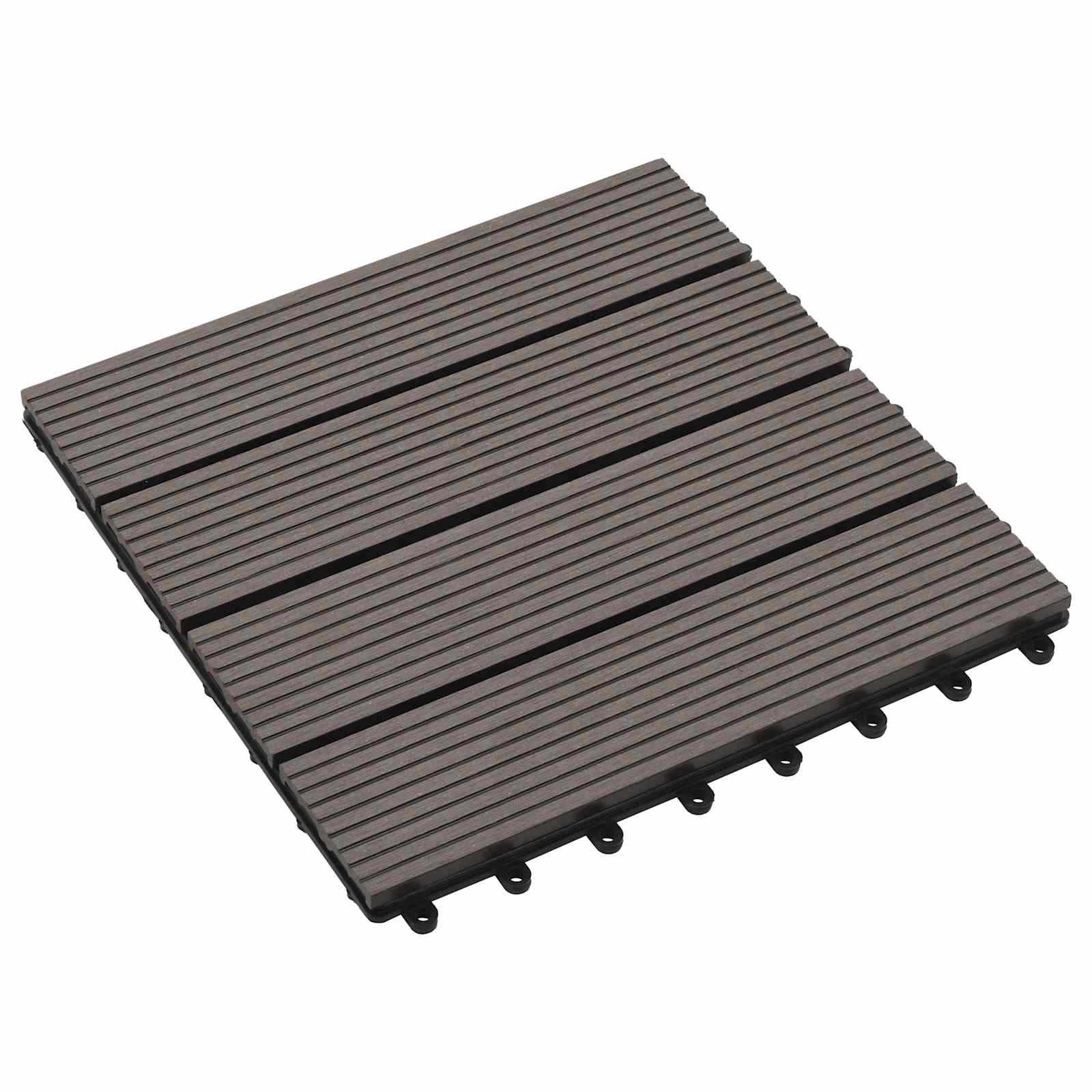 vidaXL Plăci pentru Deck 11 pcs Maro închis 30 x 30 cm Lemn compozit