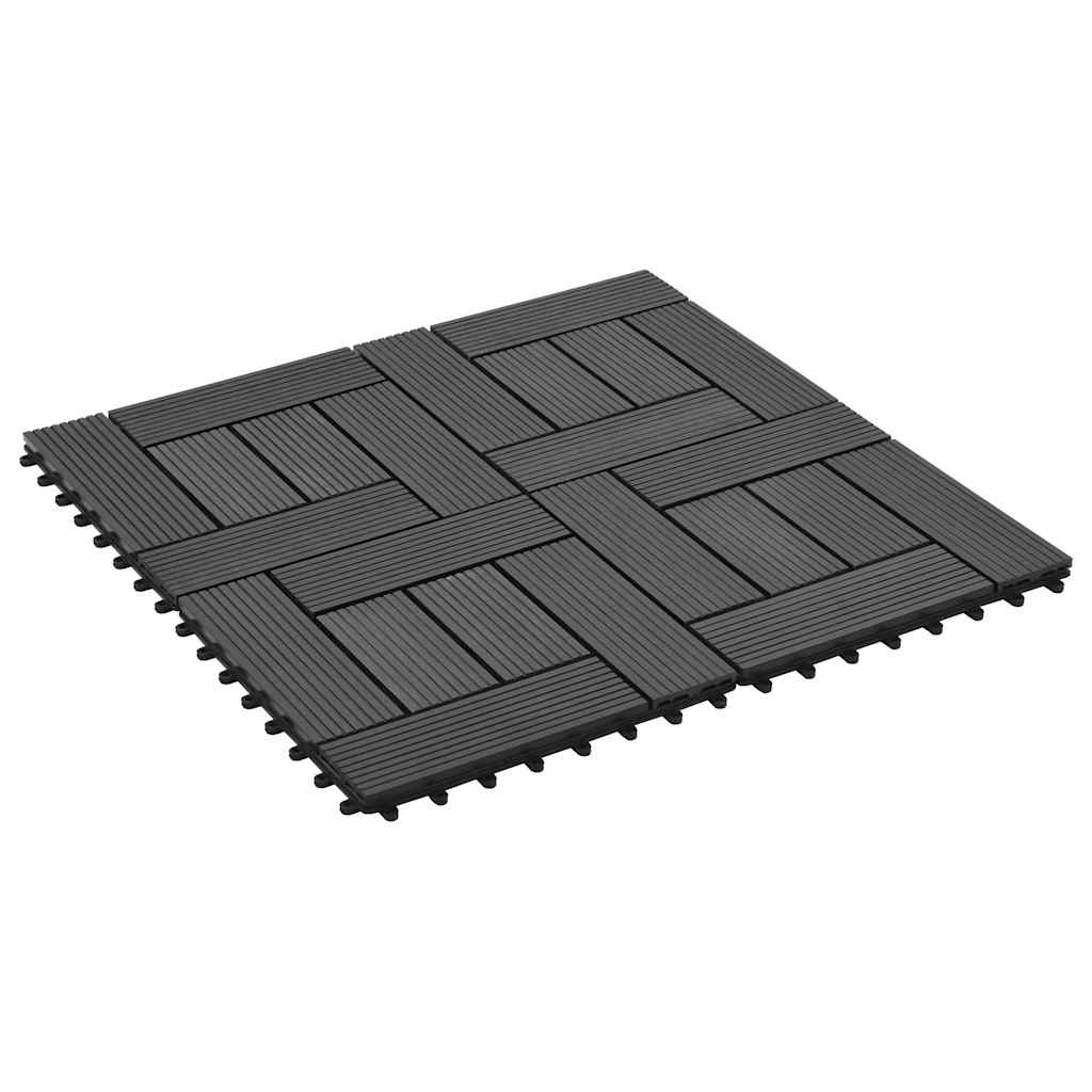 Thumbnail - vidaXL Terrassenfliesen 11 Stück WPC 30 x 30 cm 1 qm Schwarz