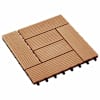 vidaXL Terrassiplaat 11 tk Tiikpuu 30 x 30 cm WPC