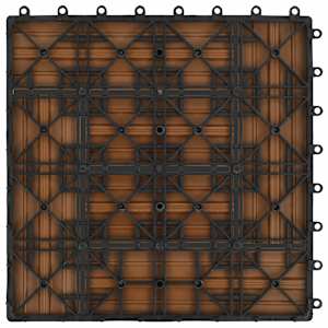 Dlažba na terasu 11 pcs Teak 30 x 30 cm Dřevoplast - obrázek 4