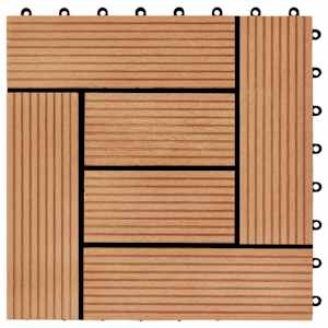 Dlažba na terasu 11 pcs Teak 30 x 30 cm Dřevoplast - obrázek 6
