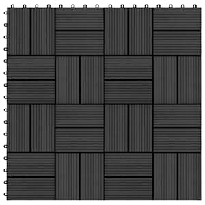 Dlažba na terasu 11 pcs Černá 30 x 30 cm Dřevoplast - obrázek 5