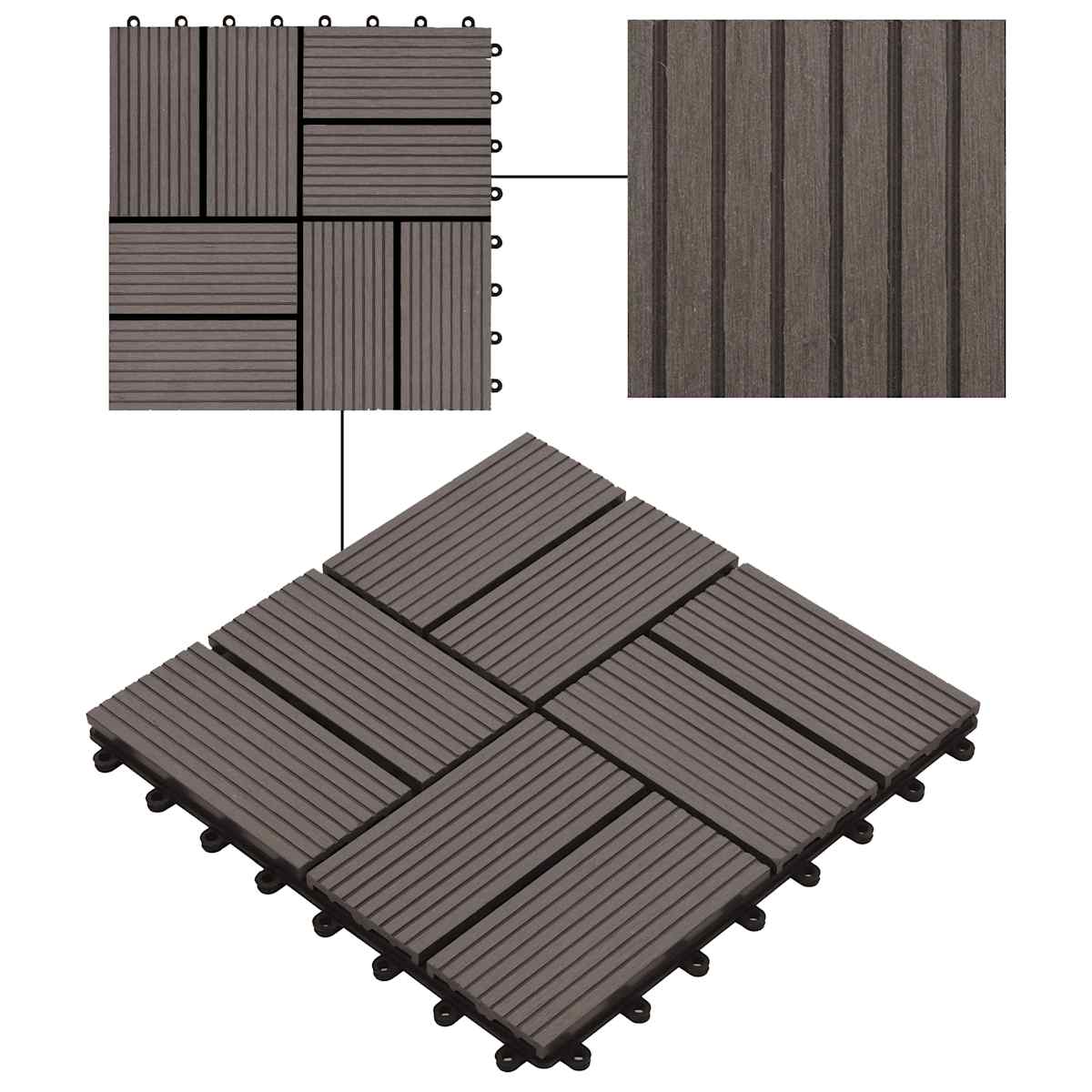 Terrasse Flise 30 x 30 cm WPC - Billede 7