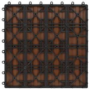Dlažba na terasu 11 pcs Světle hnědá 30 x 30 cm Dřevoplast - obrázek 4
