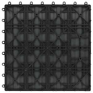 Dlažba na terasu 3D design 11 pcs Šedý 30 x 30 cm Dřevoplast - obrázek 4