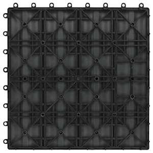 Dlažba na terasu 3D design 11 pcs Černý 30 x 30 cm Dřevoplast - obrázek 4