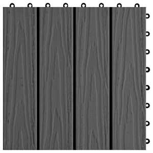 Dlažba na terasu 3D design 11 pcs Černý 30 x 30 cm Dřevoplast - obrázek 6