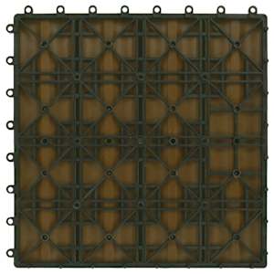 Dlažba na terasu 3D design 11 pcs Teak 30 x 30 cm Dřevoplast - obrázek 4