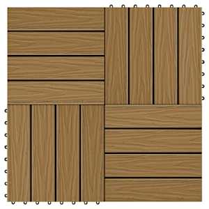 Dlažba na terasu 3D design 11 pcs Teak 30 x 30 cm Dřevoplast - obrázek 5