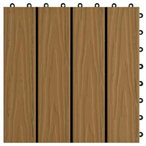 Dlažba na terasu 3D design 11 pcs Teak 30 x 30 cm Dřevoplast - obrázek 6