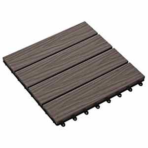 vidaXL Terrassiplaat 3D disain 11 tk Tume pruun 30 x 30 cm WPC