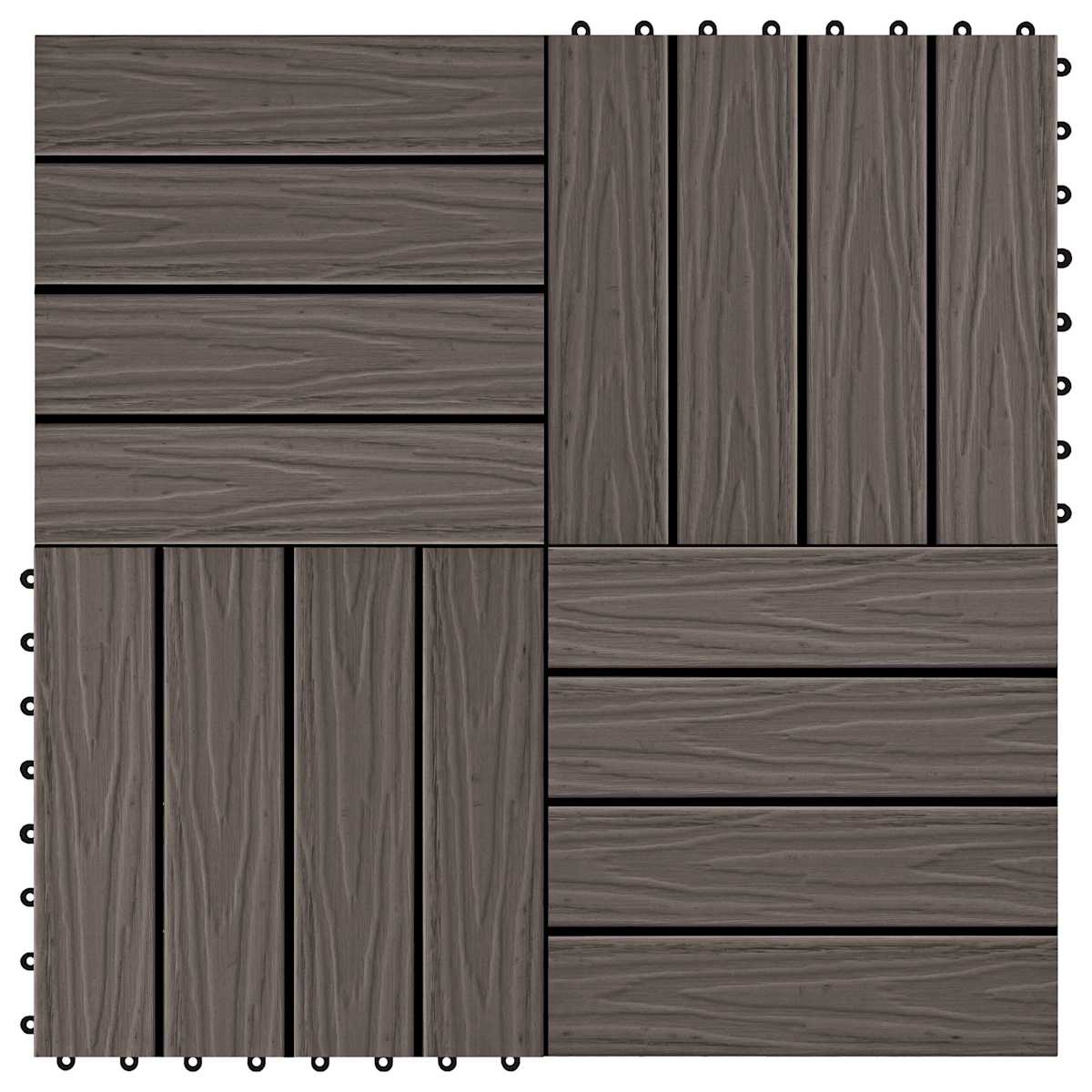 Terrasse Flise 3D-design 11 stk. 30 x 30 cm WPC - Billede 5
