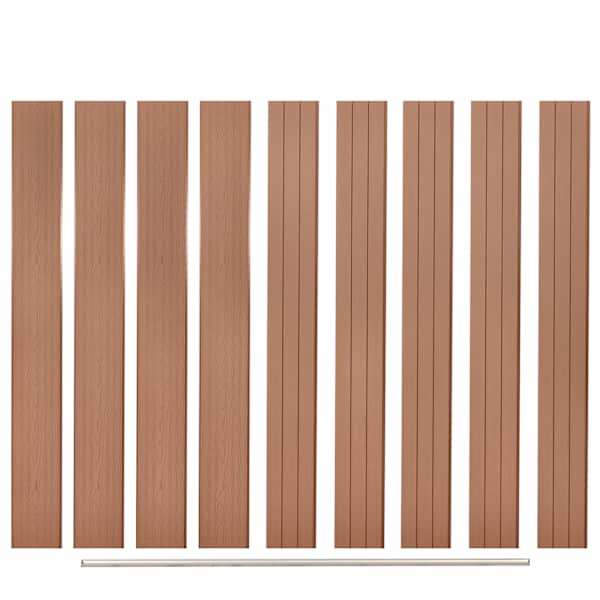 vidaXL aiapaneeli asendused, 9 tk, WPC, 170 cm, pruun