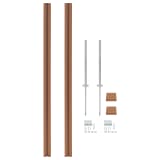 vidaXL Postes de valla 2 unidades WPC 185 cm