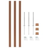vidaXL Elementi per Pali da Recinzione in WPC 3 pz 185 cm Marrone
