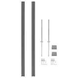 vidaXL Postes de valla 2 unidades WPC 185 cm