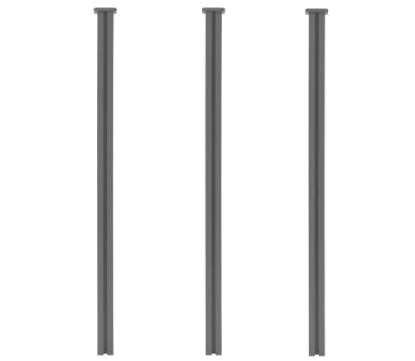 vidaXL 3X Poste de Valla de WPC Repuesto 185 cm Marr/ón Jard/ín Bricolaje Patio