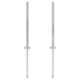 vidaXL Replacement Steel Feet 2 pcs 115cm Silver