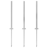 vidaXL Zamienne kotwy stalowe, 3 szt., 115 cm, srebrne