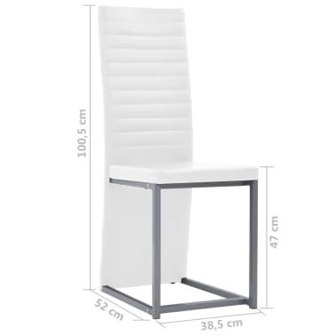 vidaXL Sedie da Pranzo 2 pz Bianche in Similpelle | vidaXL.it vidaXL Sedie da Pranzo 2 pz Bianche in Similpelle | vidaXL.it