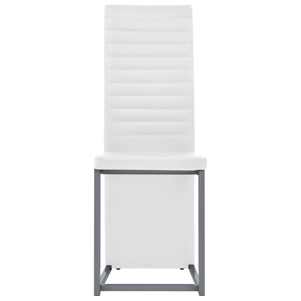 

vidaXL Eetkamerstoelen 4 st kunstleer wit