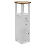 vidaXL Schubladenschrank Hoch 26 x 26 x 94 cm Massive Eiche