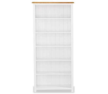 vidaXL 6-Tier Bookcase 31.5"x9.1"x70.9" Solid Oak Wood