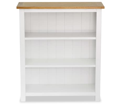 vidaXL Bücherregal 3 Fächer 72x22,5x82 cm Massivholz Eiche