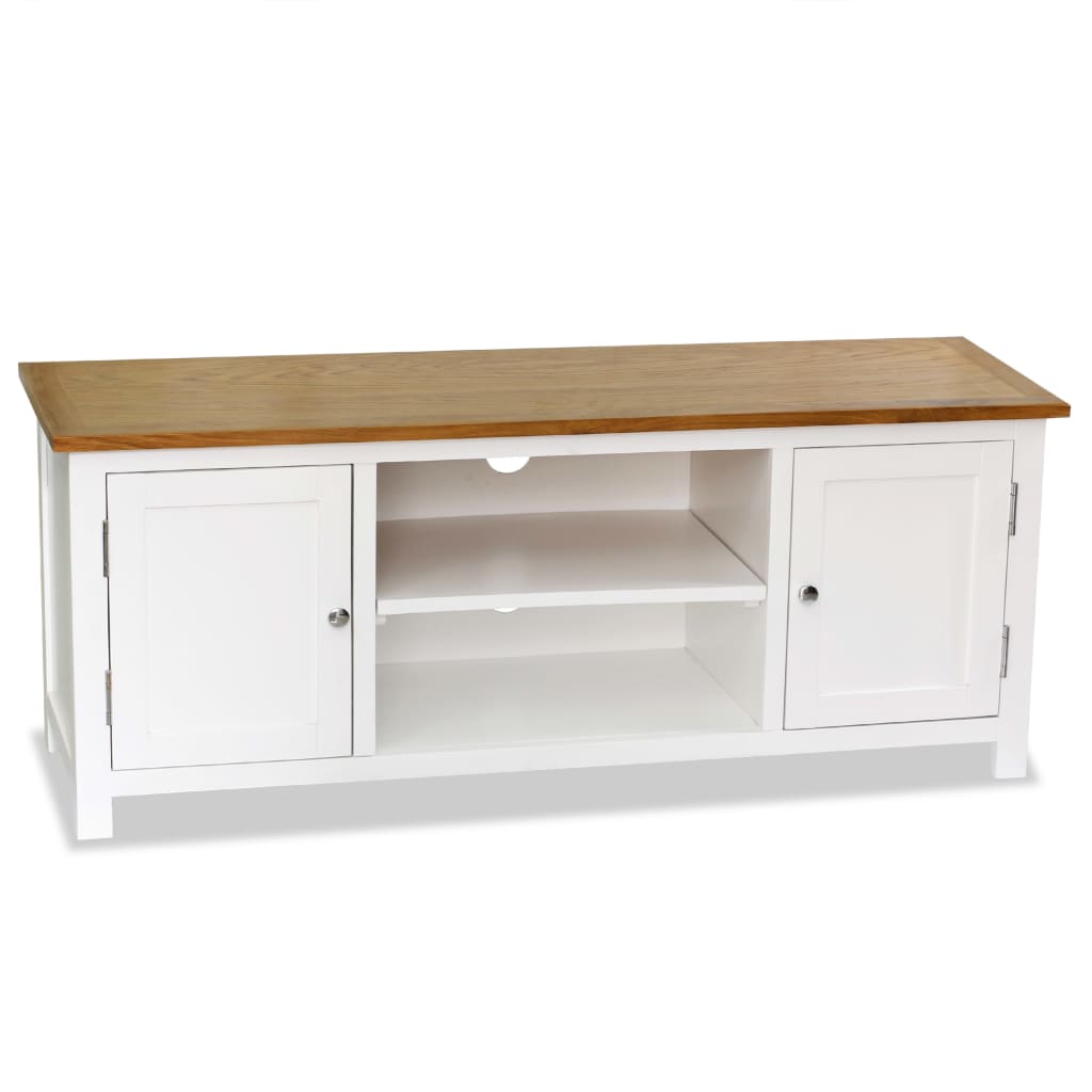 Image of vidaXL TV Cabinet 120x35x48 cm Solid Oak Wood