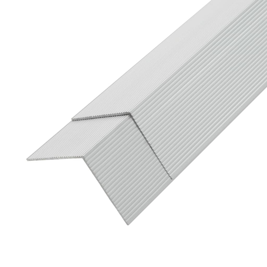 

vidaXL 5 pcs Decking Angle Trims Aluminum 66.9" Silver