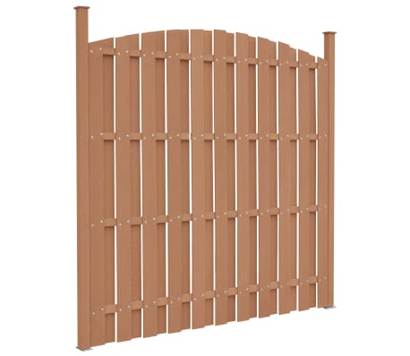 vidaXL Fence Panel with 2 Posts WPC 180x