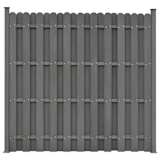 vidaXL Panneau de clôture avec 2 poteaux WPC 180x180 cm Gris