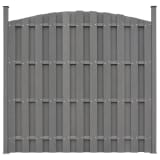 vidaXL Panneau de clôture avec 2 poteaux WPC 180x(165-180) cm Gris