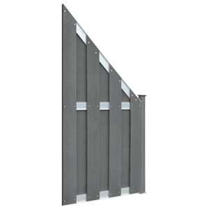 vidaXL Ograjni panel WPC 90x180 cm siv