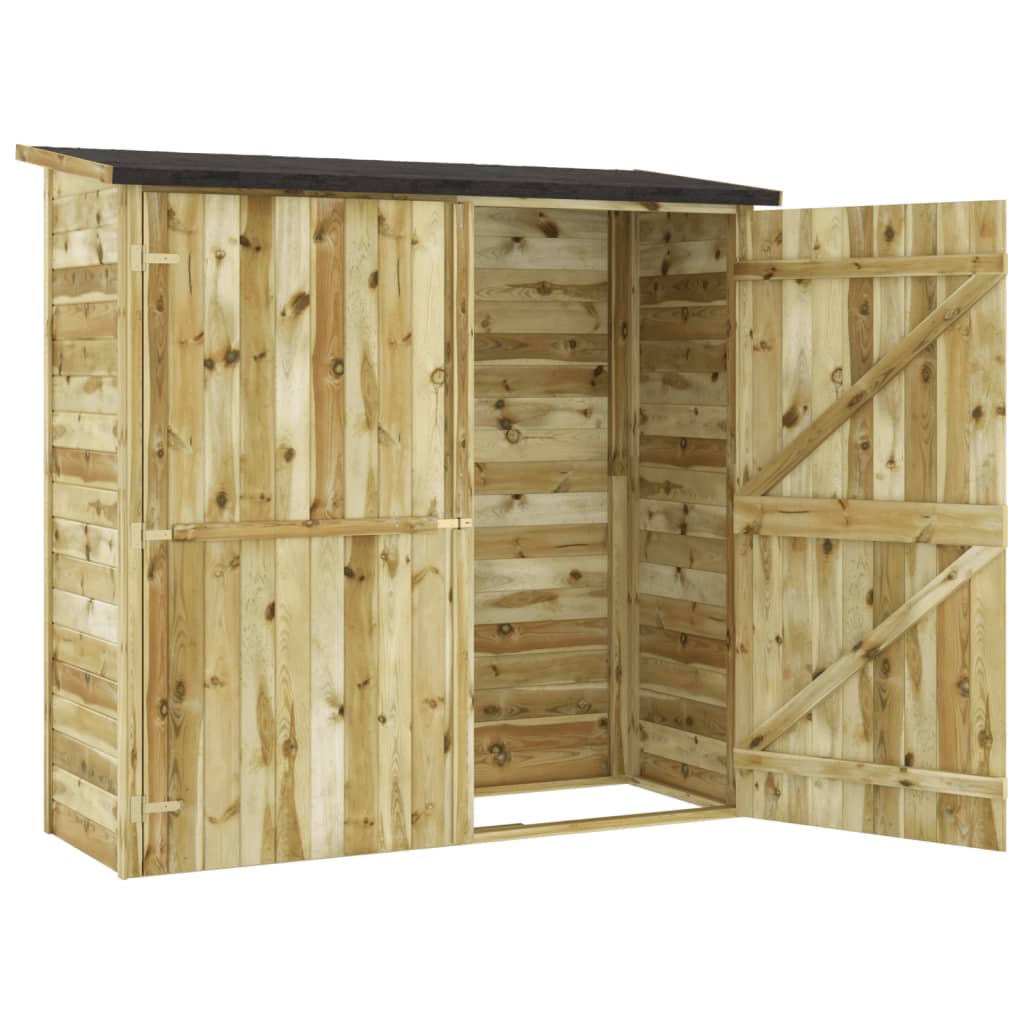 vidaXL Abri à outils de jardin 123x45x171 cm Bois de pin imprégné