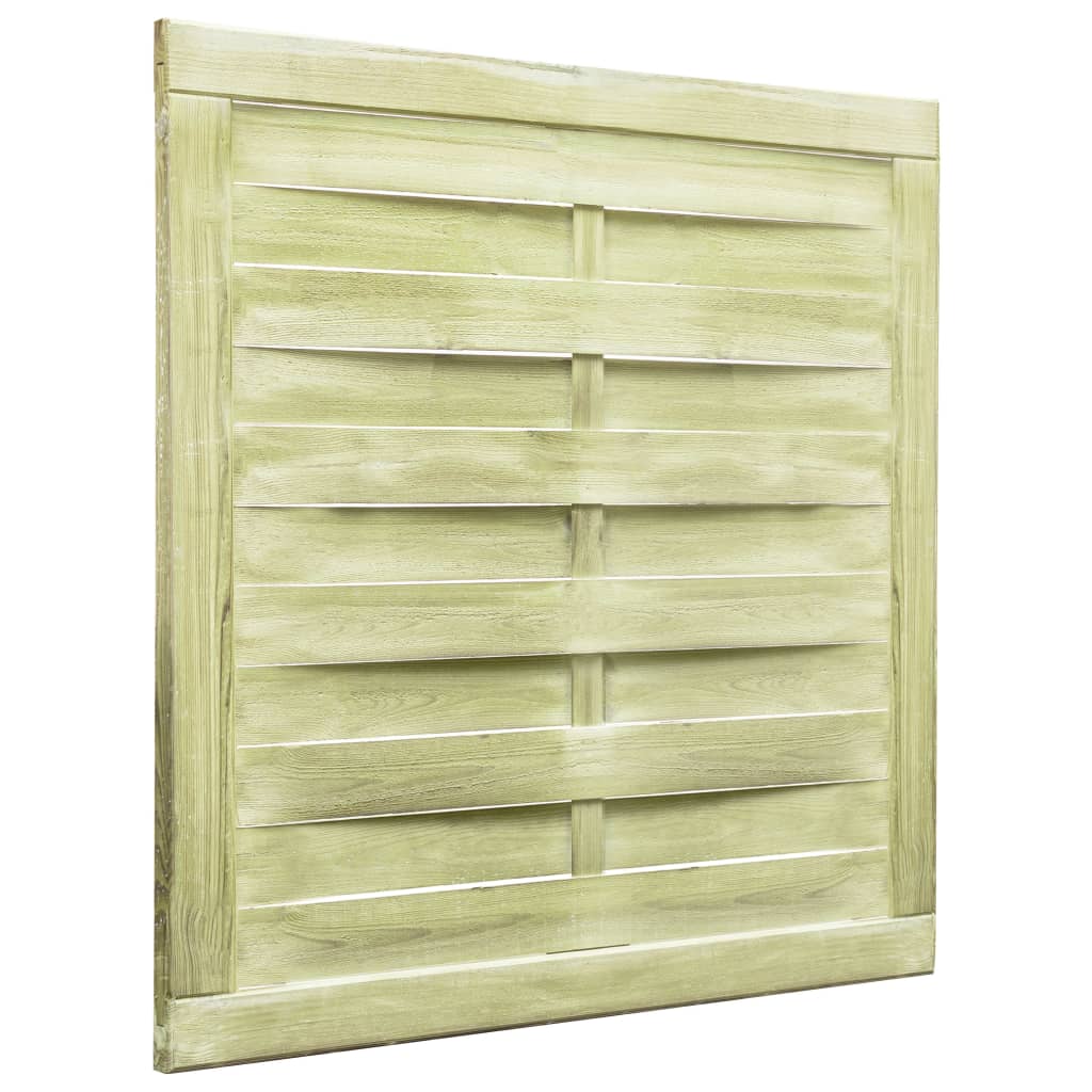 vidaXL Puerta de jardín madera de pino impregnada verde 100x100 cm