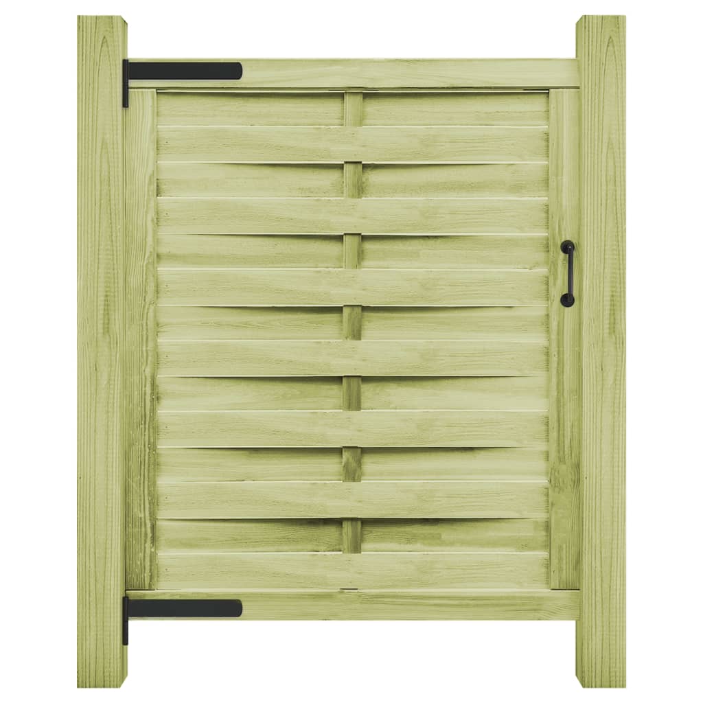 vidaXL Puerta de jard&iacute;n madera de pino impregnada verde 100x125 cm