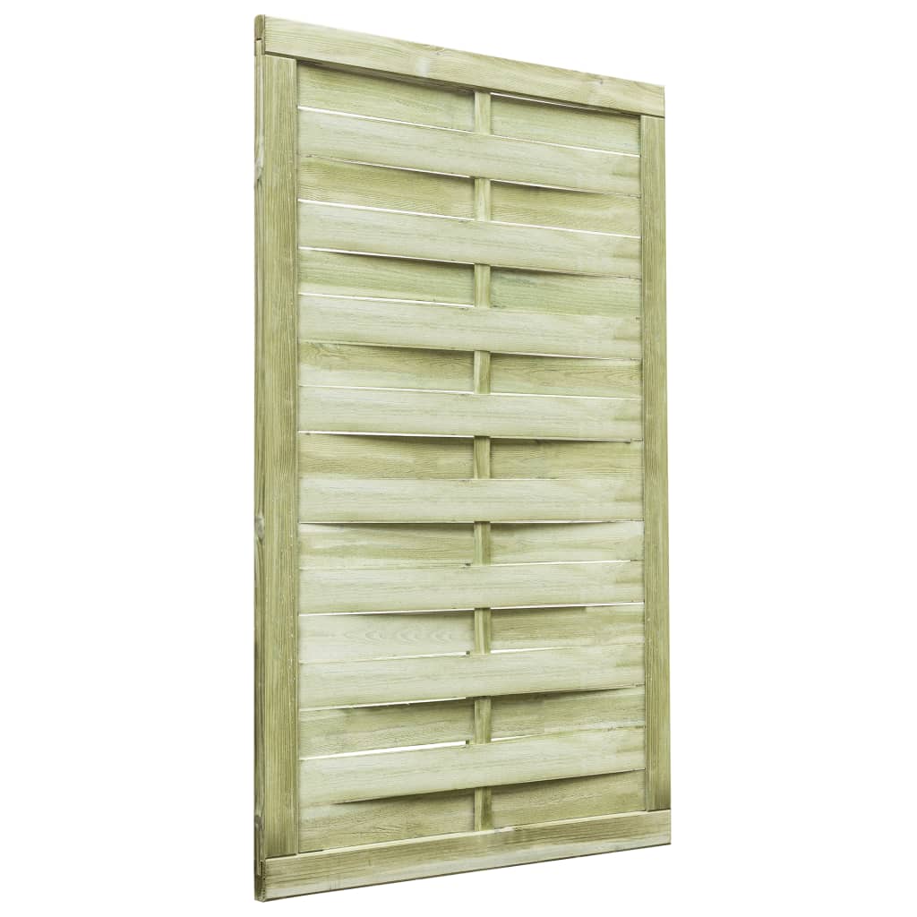 vidaXL Puerta de valla madera de pino impregnada verde 100x200 cm