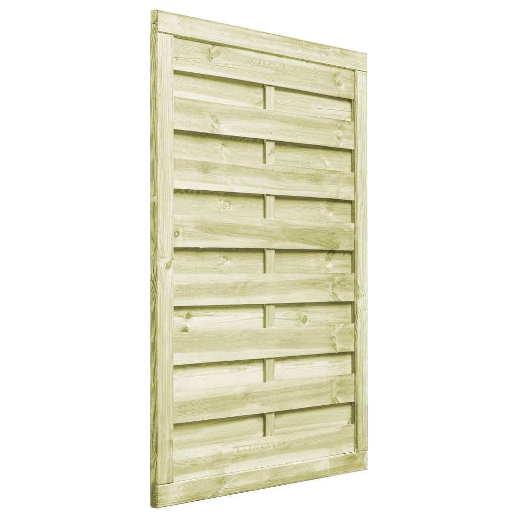 vidaXL Puerta de valla madera de pino impregnada verde 100x150 cm