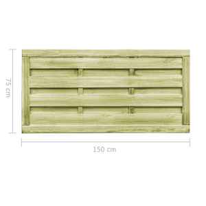 Zahradní brána 2křídlá impregnovaná borovice 150 x 75 cm zelená - obrázek 7