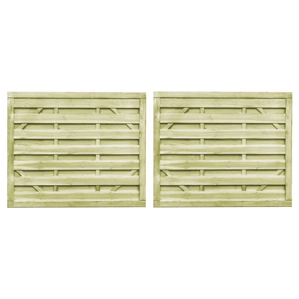 vidaXL Portillons 2 pcs Bois de pin imprégné 150x125 cm Vert