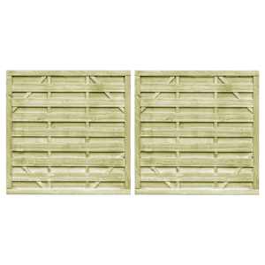 vidaXL Sodo vartai, 2vnt., žali, 150x150cm, impregnuota pu&scaron;ies mediena