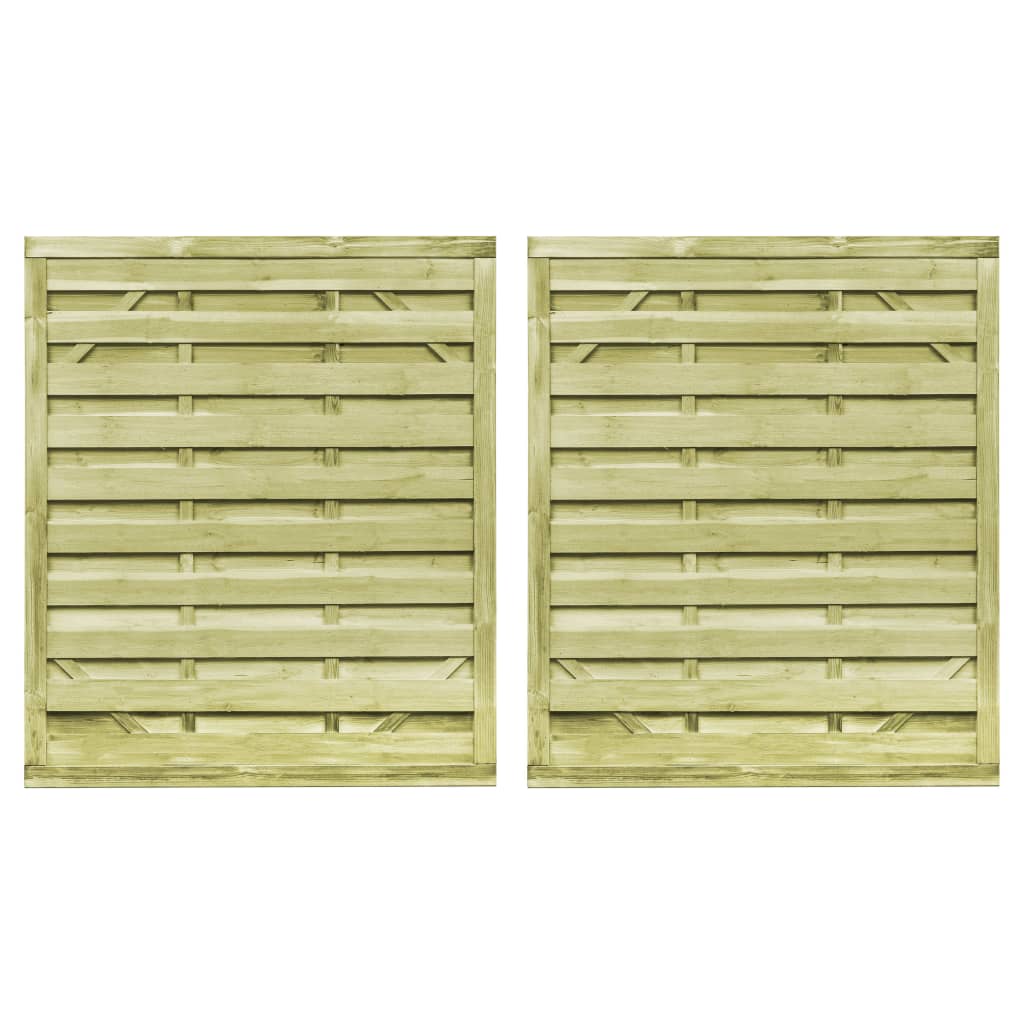 

vidaXL Poorten 2 st 150x175 cm geïmpregneerd grenenhout groen