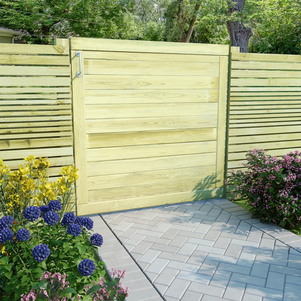 vidaXL Poartă de grădină, 100 x 100 cm, lemn de pin tratat vidaXL imagine 2022 1-1.ro