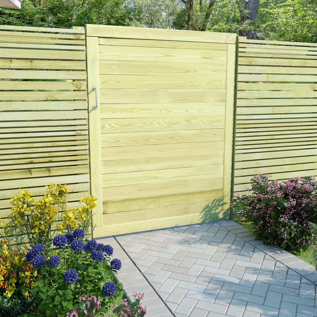 vidaXL Poartă de grădină, 125 x 100 cm, lemn de pin tratat vidaXL imagine 2022 1-1.ro