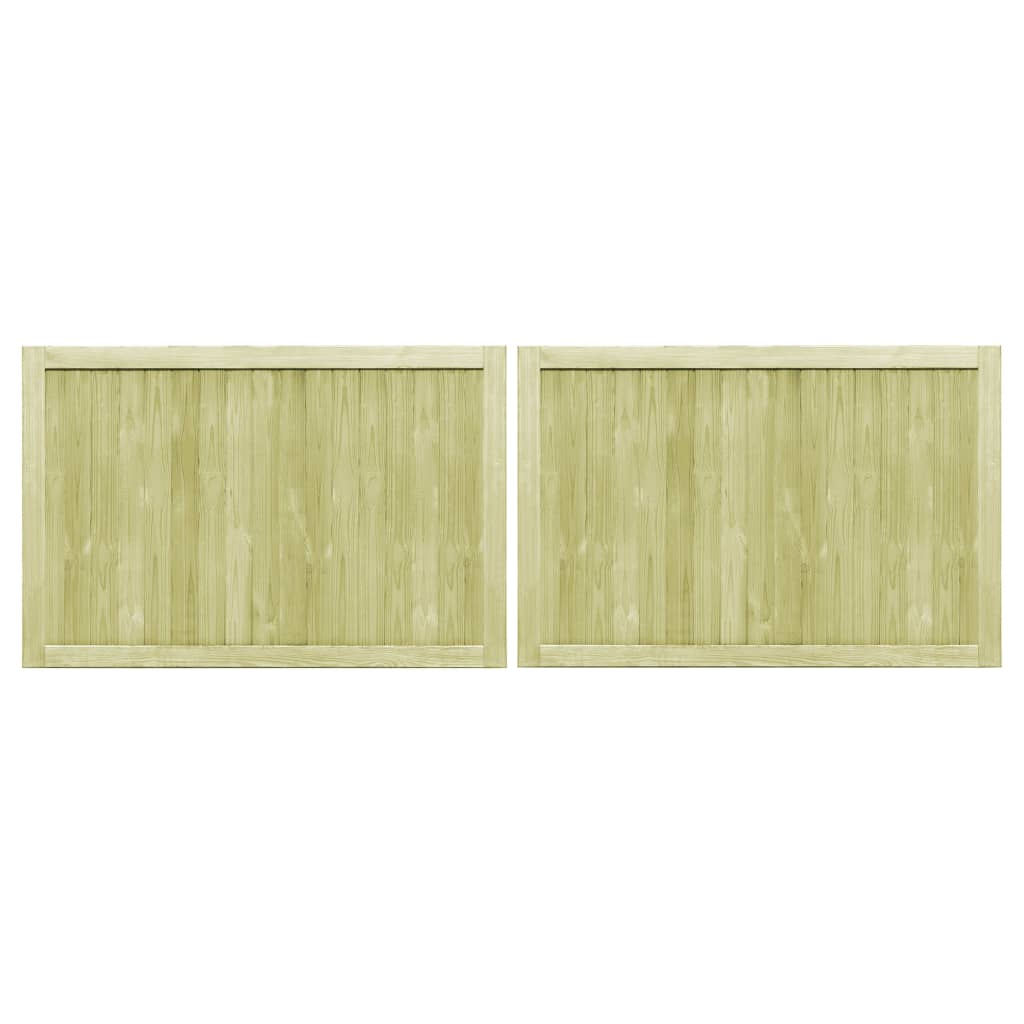 Porți de grădină, 2 buc., 300×100 cm, lemn de pin tratat