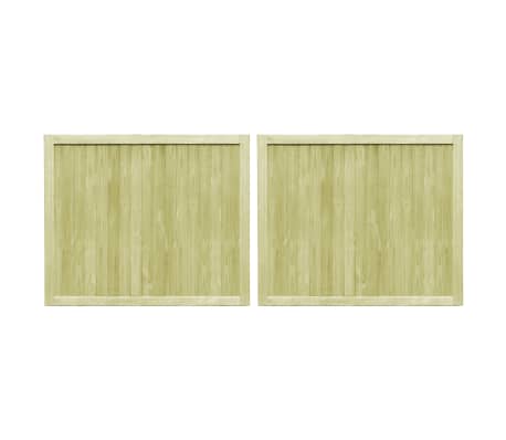 vidaXL Porți de grădină, 2 buc., 300 x 125 cm, lemn de pin tratat