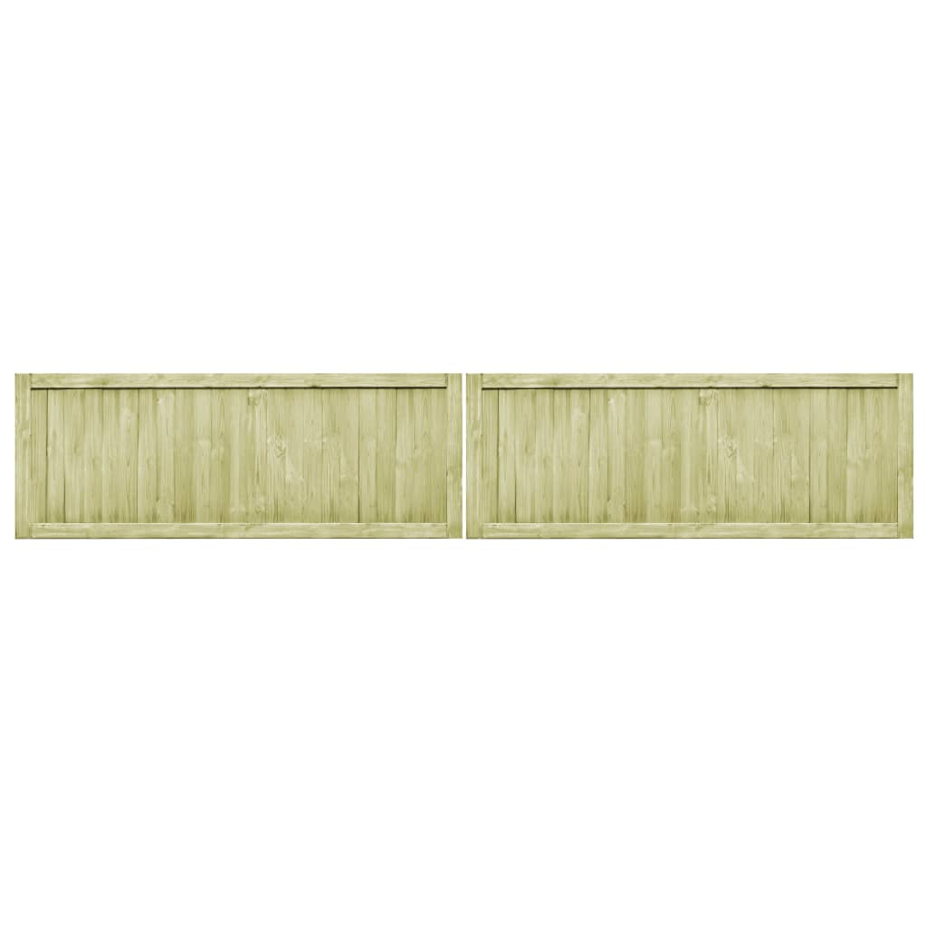 

vidaXL Poorten 2 st 400x75 cm geïmpregneerd grenenhout