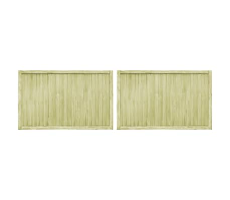 vidaXL Furtki ogrodowe, 2 szt., impregnowane drewno, 400 x 125 cm