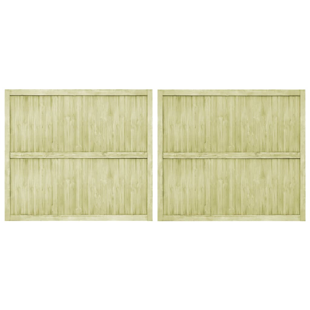 vidaXL Furtki ogrodowe, 2 szt., impregnowane drewno, 400 x 175 cm